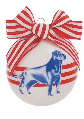 Crown and Ivy Labrador Retriver Dog Glass Ornament 