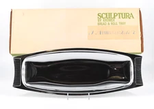 Vintage Kromex Sculptura Chrome Bread and Roll Tray New In Box 16"