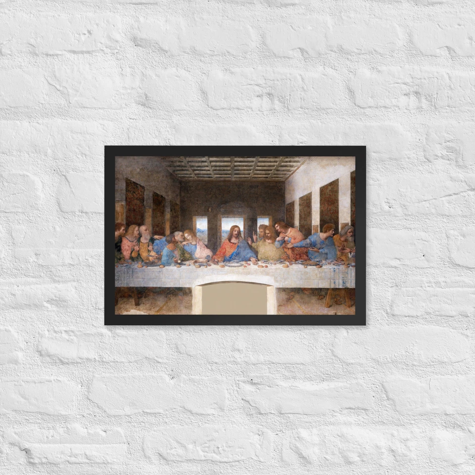 The Last Supper by Da Vinci - Renaissance Framed Art Print Wall Decor, Famous - Image 3 of 3