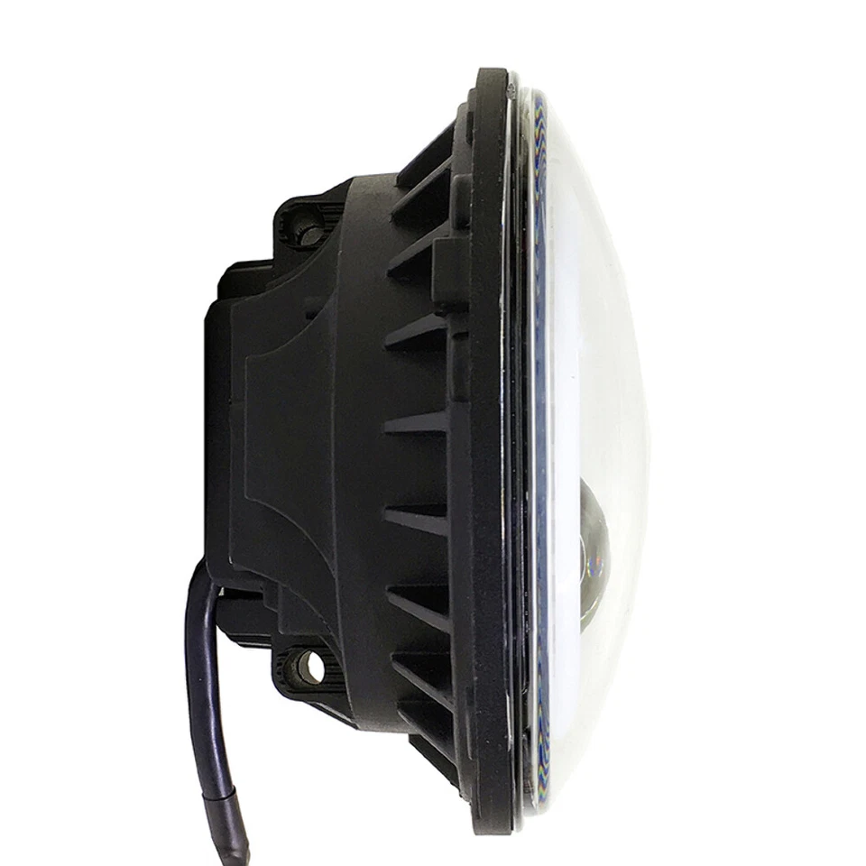 Quake LED QTE902 JK/CJ/TJ 7 英寸 45 瓦高/低车头灯 RGB 高清口音 — 第 3/4 张图片