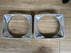 <!--F#f_0-->HOLDEN HJ HX HZ HEADLIGHT SURROUNDS PAIR. SILVER. NOT PAINTED. GENUINE.<!--F/-->