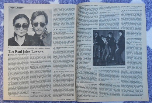 Newsweek ORIG US Magazine Issue Sept. 29th 1980 John Lennon Beatles EX - Picture 2 of 2