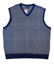  99 Men Daniel Cremieux Collection Extra Fine Merino Wool V Neck Sweater Vest XL