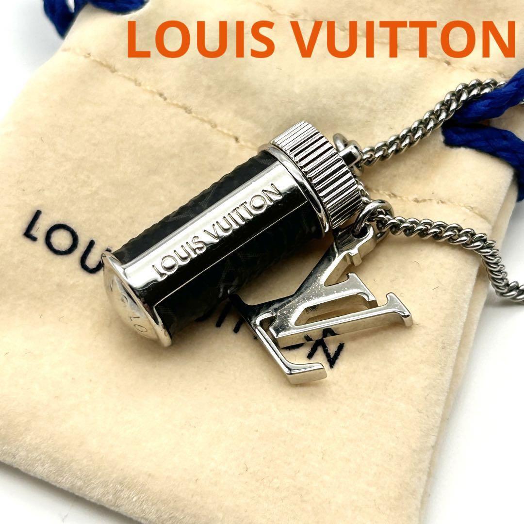 LOUIS VUITTON Monogram Eclipse Plate Necklace 431598