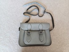 The Cambridge Satchel Company Beautiful Grey Leather  11" Inch Bag Original UK 