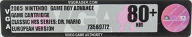 Game Boy Advance *NES Classics: Dr. Mario* Sigillato/Nuovo/New GBA VGA 80+ NM