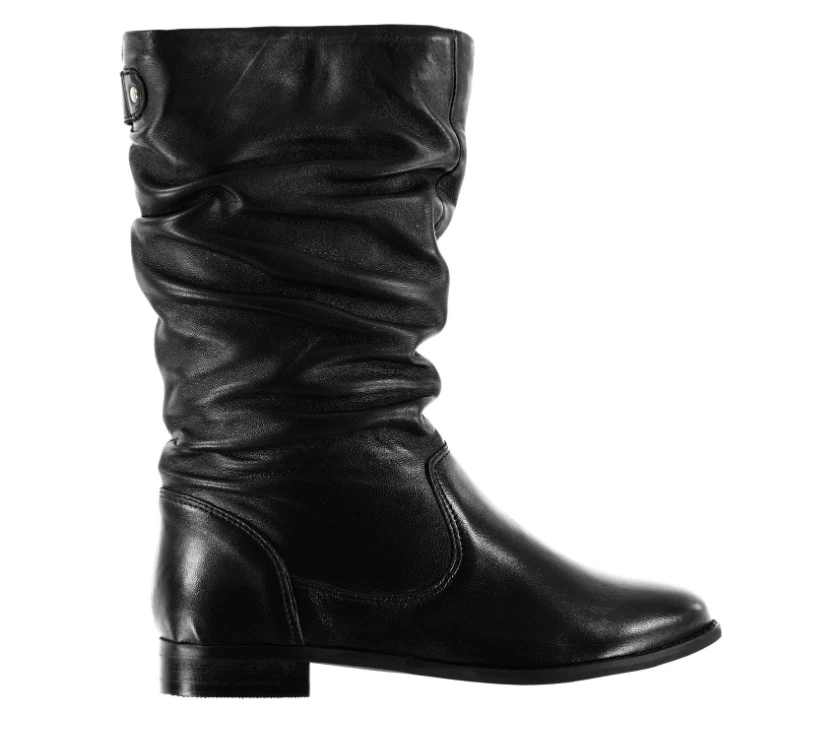 Black ruched cheap boots uk