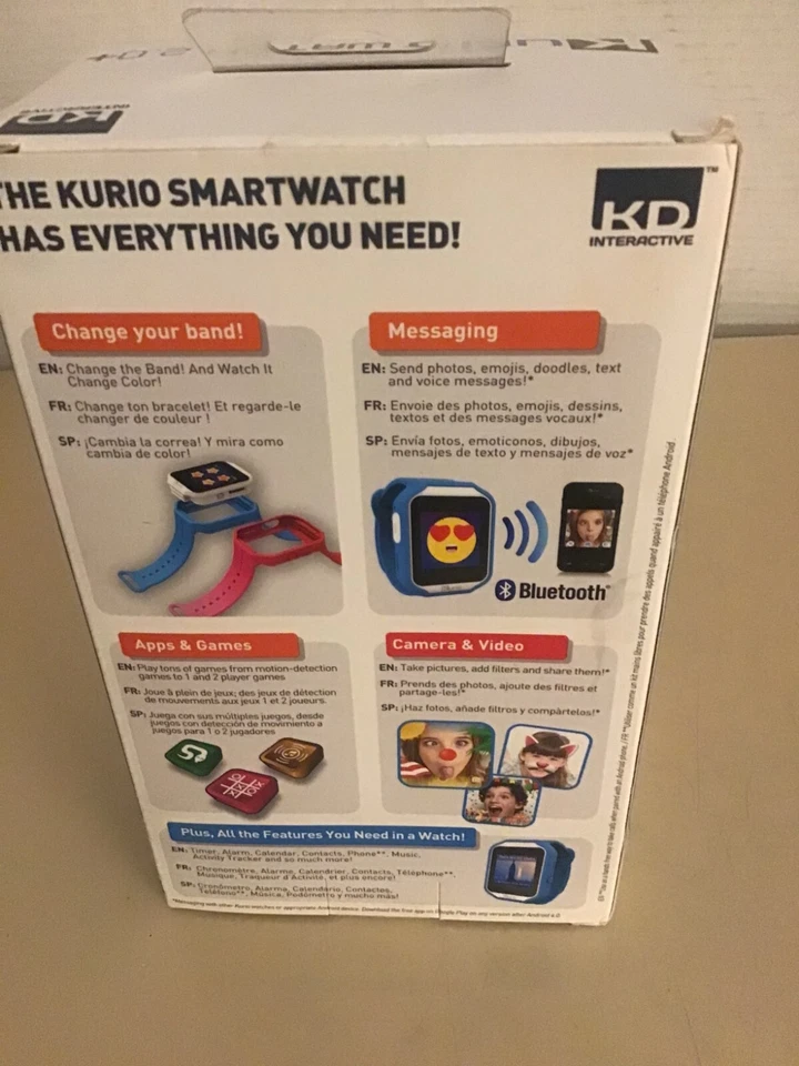 Kurio Kids 2.0 NUEVO en Caja Reloj Inteligente Azul y Rojo Construido para Niños Foto 3 de 4