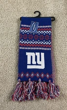 New York Giants Knit Scarf NFL Official Apparel NWT $25 Cold Weather Football