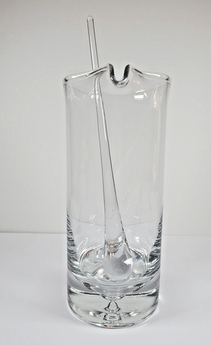 Vintage Cocktail Mixer Glas Krug mit Rührer Martini Taubenschwanz Mund Gießen 8,5" Höhe - Bild 2 von 8
