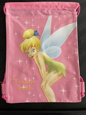 Disney Tinker Bell String Bag Light Pink Backpack NWT 10" x 15"