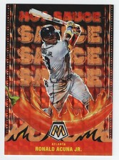 2022 Panini Mosaic Ronald Acuna Jr. Hot Sauce Insert Reactive Orange /99 #HS-4