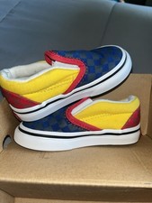Vans Unisex Classic OTW Rally Navy/Yellow/Red Slip On Shoes Toddler Size 5