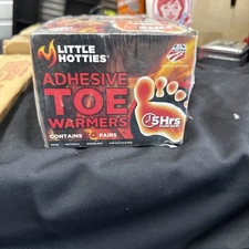 30 Pair Little Hotties Adhesive Toe Foot Warmer Pure Heat Air Activated exp 2027