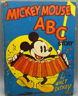 RARE Early 1936 A Mickey Mouse ABC Story by Walt Disney Old Vintage Antique Book