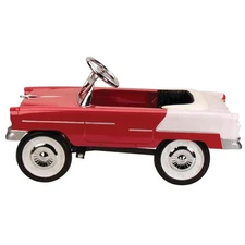 Retro Tri-Five 1955 Fits Chevy Steel Metal Pedal Car, Red
