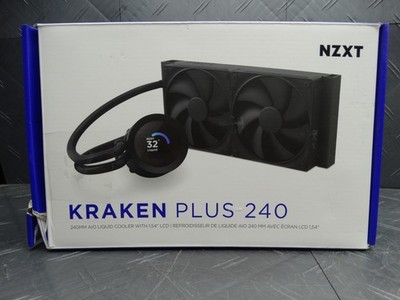 NZXT Kraken Plus 240mm Radiator CPU Liquid Cooler 2 x 120mm F120P Fans Black