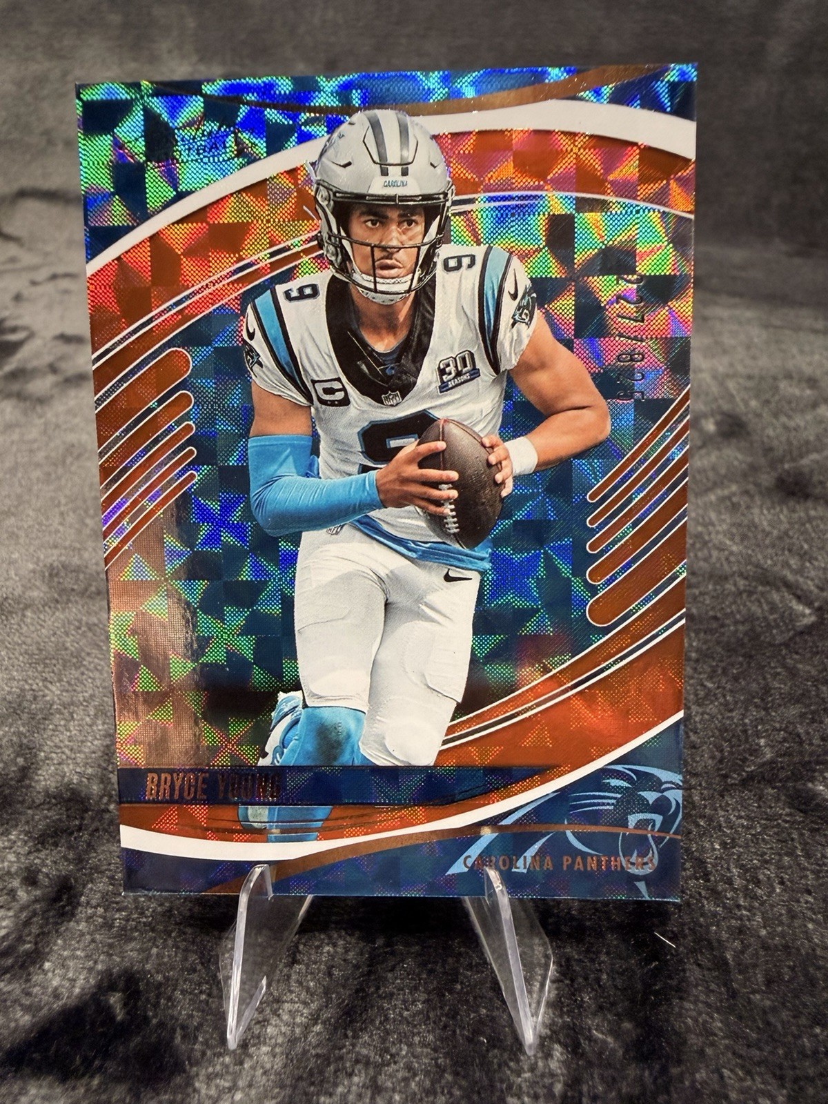 2025 Panini Absolute - Bryce Young - Orange Mosaic #80 227/825 - Panthers