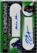 2025 Leaf Malcolm Moore Jacob Cozart Optichrome Baseball Dual Auto Green /6