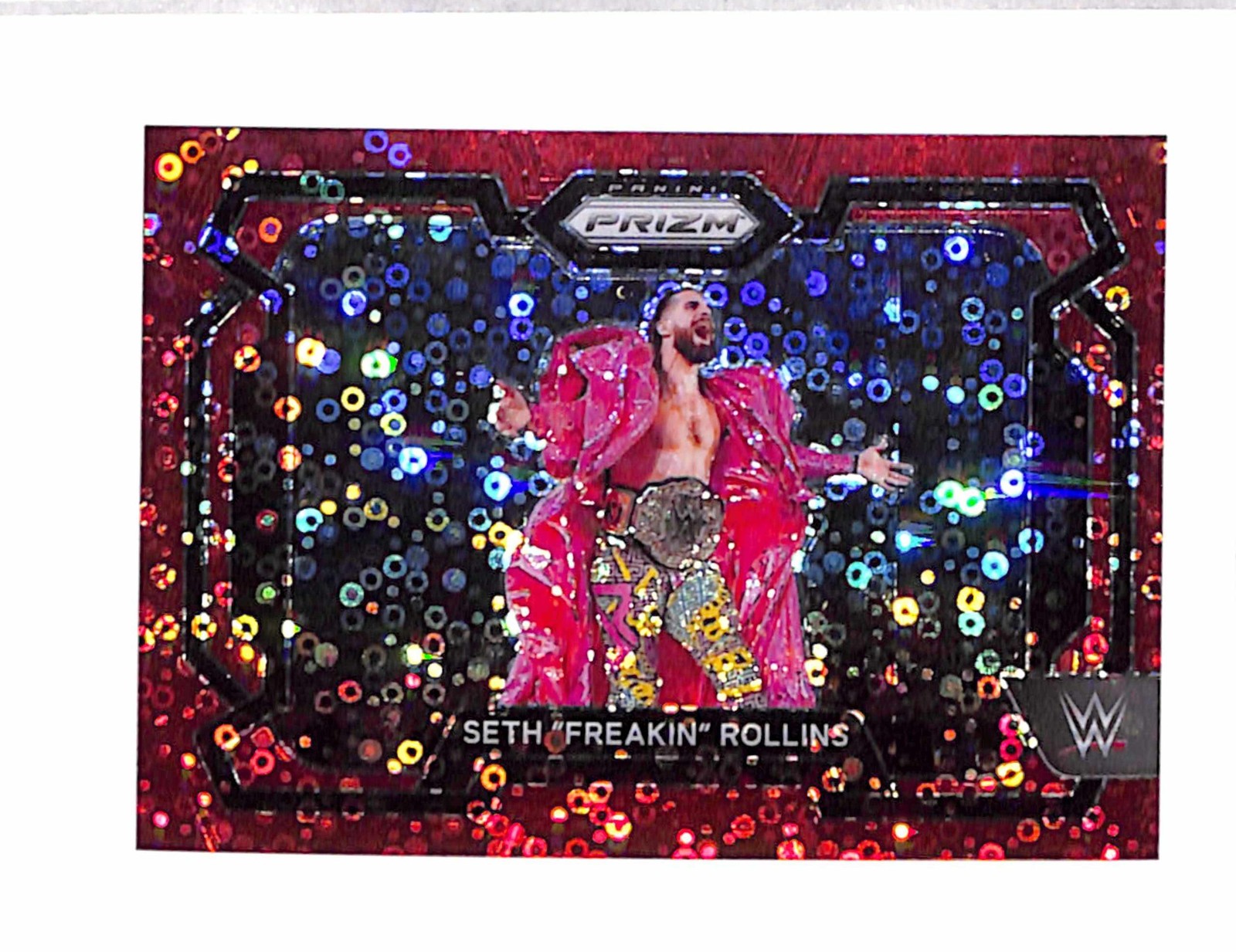 Seth “Freakin” Rollins 2024 Panini Prizm WWE #9 Under Card Red Prizms /99