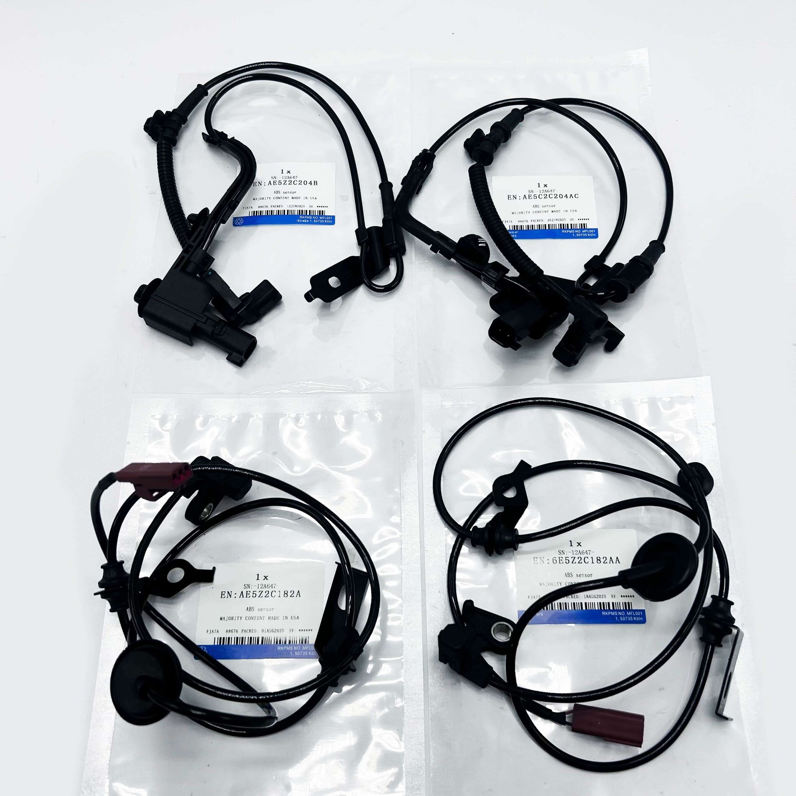 OEM 4Pcs For 2006-2012 Ford Fusion Front&Rear Left Right ABS Wheel Speed Sensor