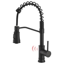 Gimili Matte Black Touchless Kitchen Sink Faucet Pull Down Sprayer Motion