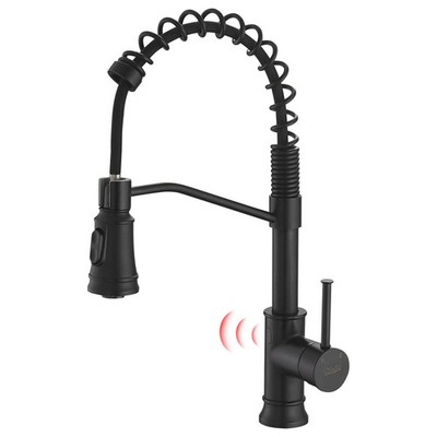 Gimili Matte Black Touchless Kitchen Sink Faucet Pull Down Sprayer Motion