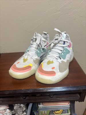 Adidas James Harden Vol 5 FUTURENATURAL Boost White Icey Glow Basketball Sz 4