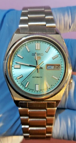 Vintage Seiko-5 Mens Watch Automatic Japan Day/Date 7009