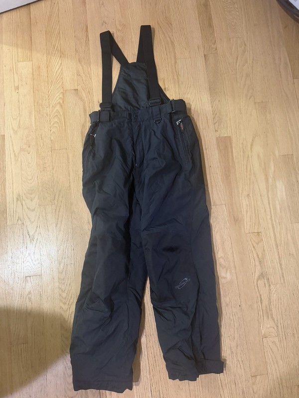 Obermeyer juniors Snow Bibs Black Insulated Ski Pants Overalls Size 14