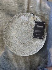 Istanbul Decorative Plate 8” White & Genuine Silver Made in Turkey