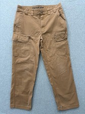 Duluth Trading Flex Fire Hose Cargo Pants Mens 36x32 Brown Workwear Stretch