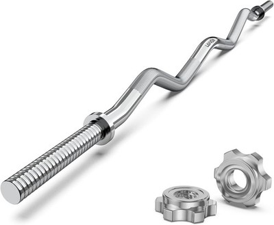 EZ Curl Bar Weight Lifting Bar, 1-inch Curling Bars for Weight lifting,