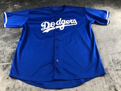 Dodgers Corey Seager Baseball Trikot Herren blau Knopfleiste Fanbekleidung
