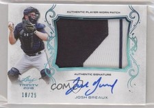 2018 Leaf Trinity Patch Auto Platinum 18/25 Josh Breaux #PA-JB2 Patch Auto 3b3
