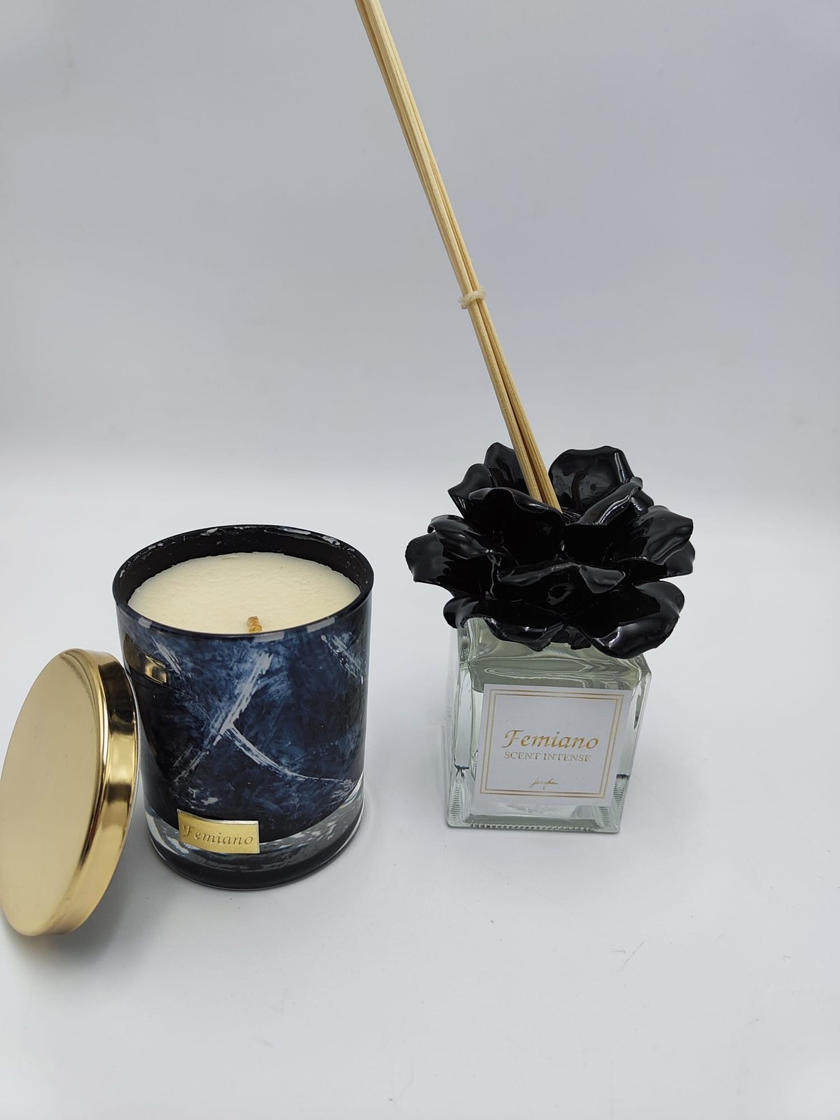 Set Regalo Casa First Class FE - Profumatore 100ml e Candela Nera