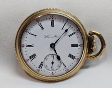 1909 Hamilton Grade: 925 18S 17 Jewels Star Defiance Hunting Case Pocket Watch
