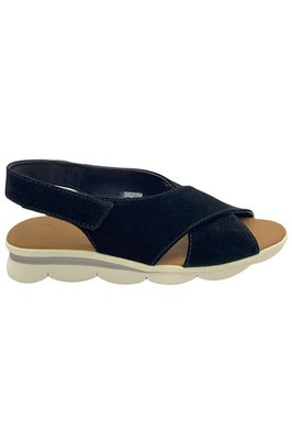 The Flexx Leather Cross-Band Back-Strap Sandals Capri Black