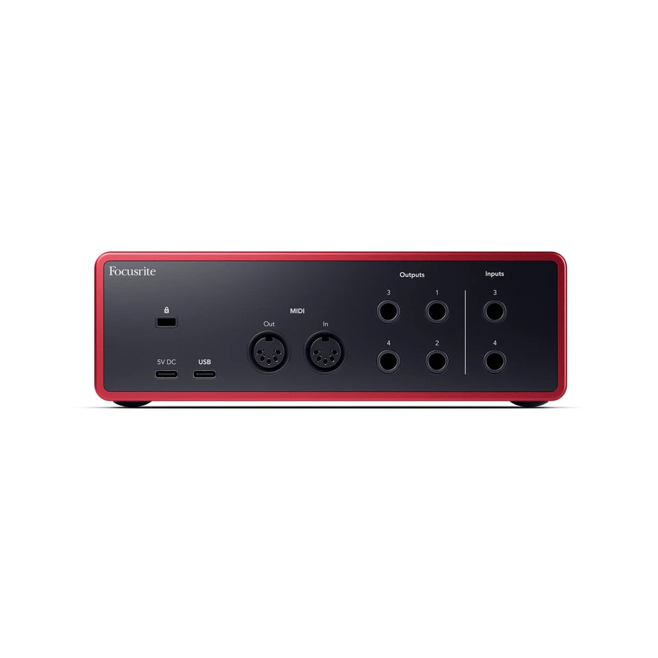 Focusrite Scarlett 4i4 4th Gen USB Audio Interface with Hi-Z Instrument - Image 3 of 4
