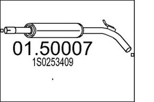 MTS 01.50007 Centre Exhaust Middle Box Silencer Fits SEAT Skoda VW Citigo Load