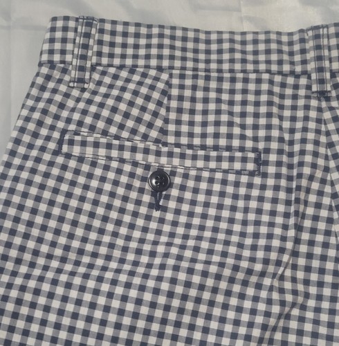 NWT Tommy Hilfiger Black & White Gingham Men's 30 Flat Front Chino Shorts New - Picture 11 of 13