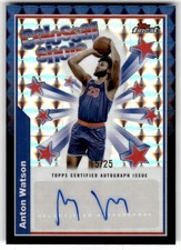 2024-25 Finest Anton Watson Colossal Shots Auto Blue Refractor #/25 #BSA-AW