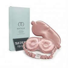 MATASSE 100 Mulberry Silk Sleep Mask 22 Momme Grade 6A 3D Contoured Eye Mas...