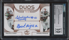 2026 Leaf Trinity Malachi Toney Girard Pringle /10 RC Gem Mint CGC 10 10 Auto
