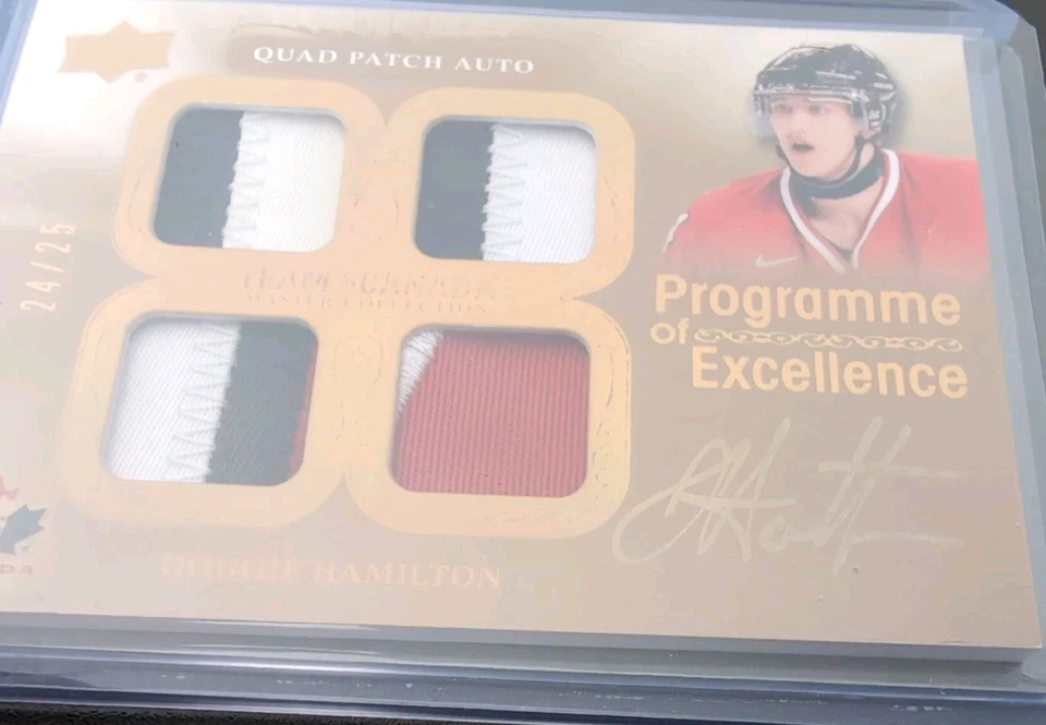 Dougie Hamilton 2015 Upper Deck Team Canada 24/25 Quad Patch Auto - Image 3 of 3