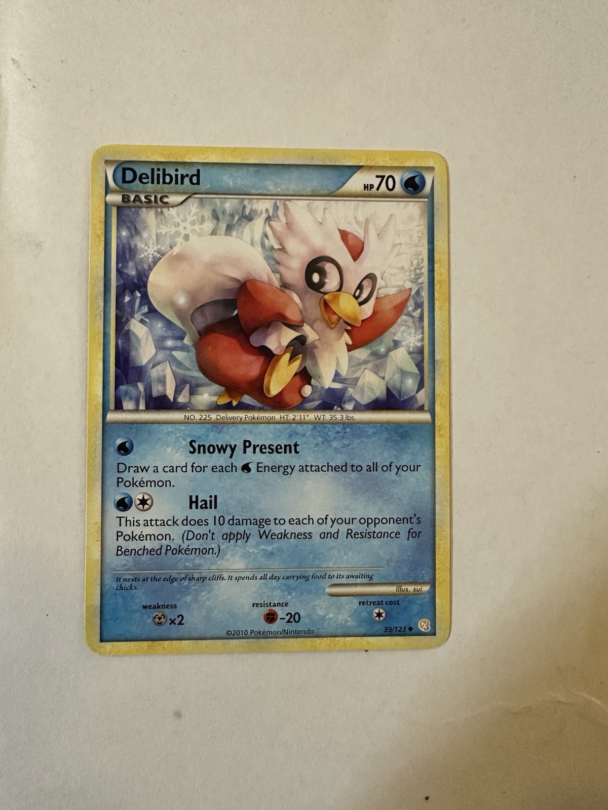 Delibird HGSS Pokemon 39/123 LP/NM
