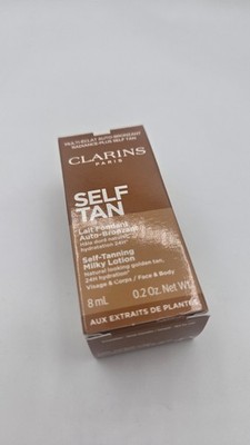Clarins Self Tanning Milky Lotion Natural looking golden tan for Face & Body 8ml
