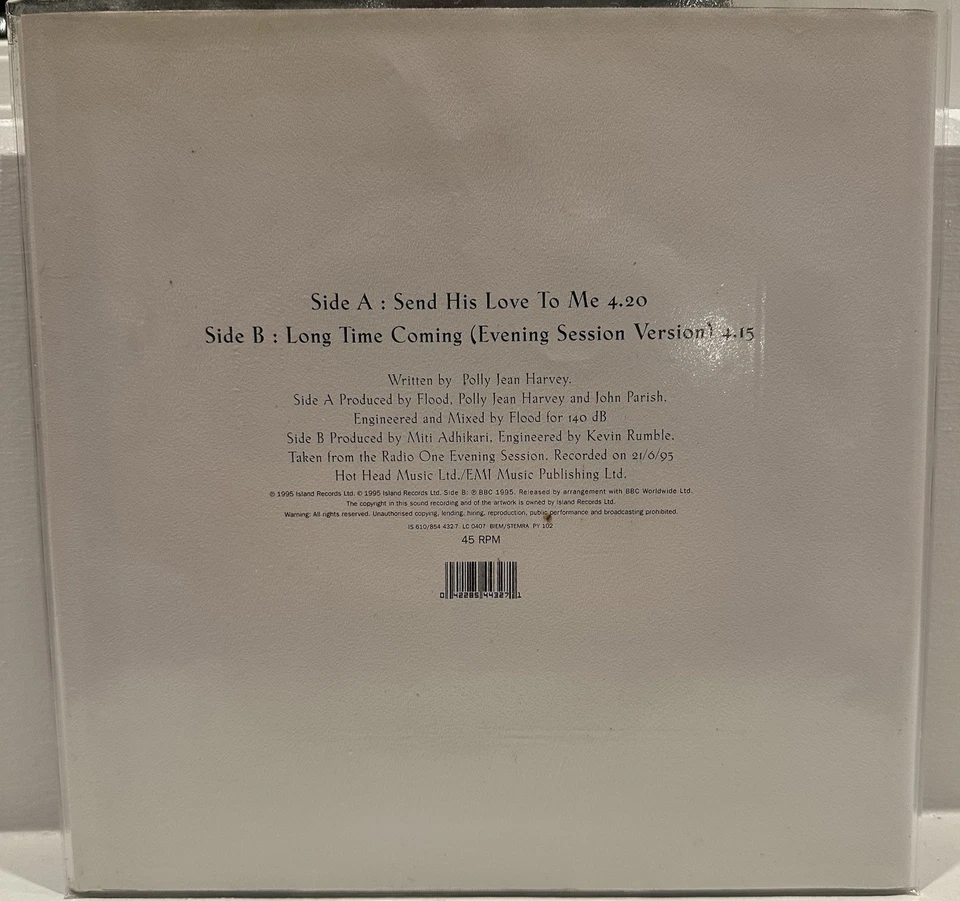 PJ HARVEY Send His Love To Me 7" VINYL PICTURE DISC & MAXI POSTER IS610 - Image 2 of 4