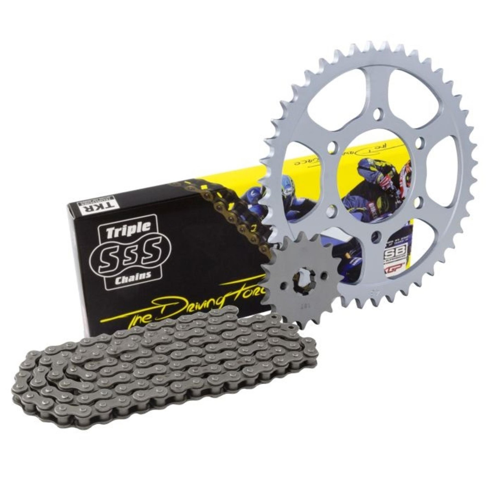 Triple-S Yamaha XT 250 08-16 Motorcycle Chain and Sprocket OEM Bundle