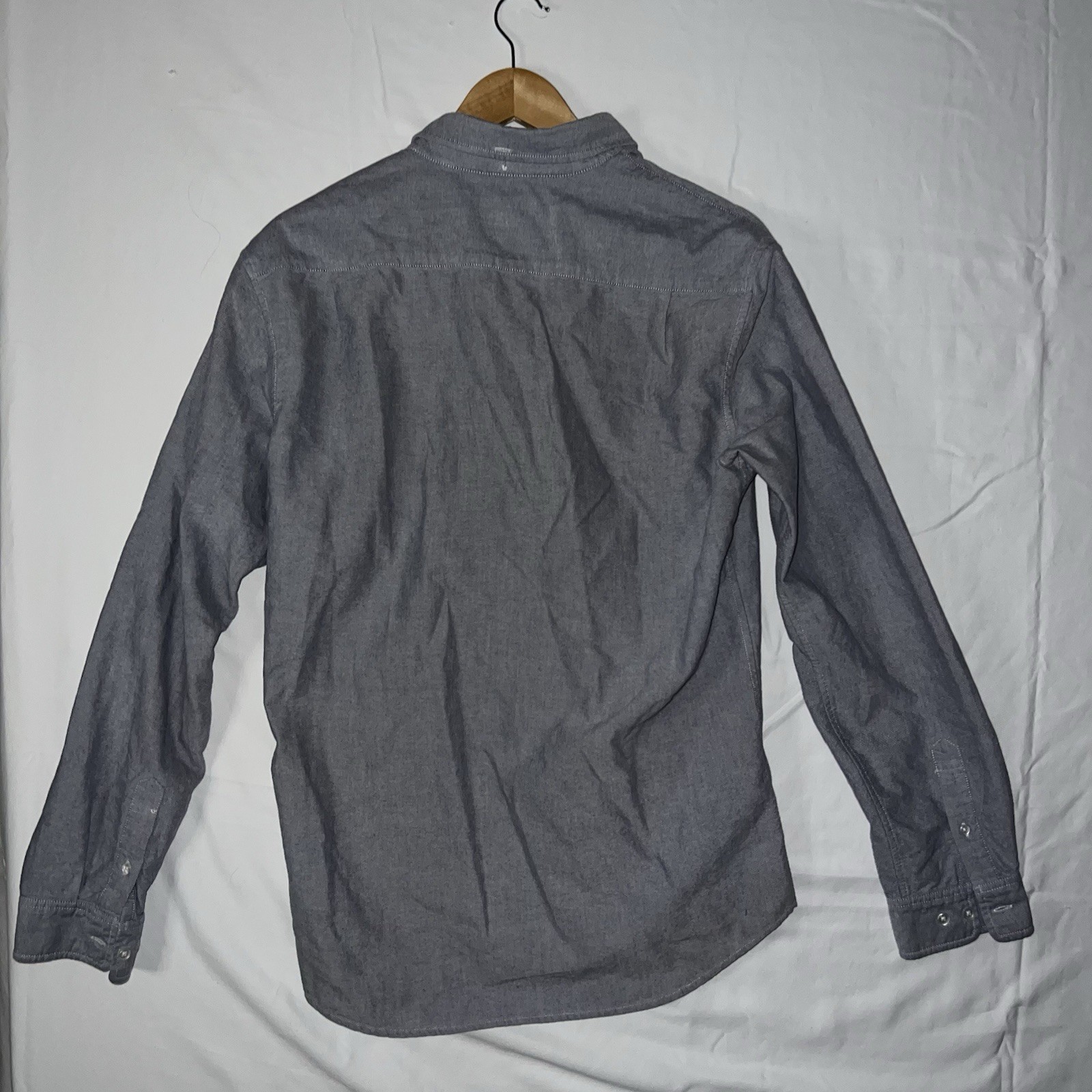 Supreme Button Up Size L  Solid Grey Y2K Skater G… - image 5